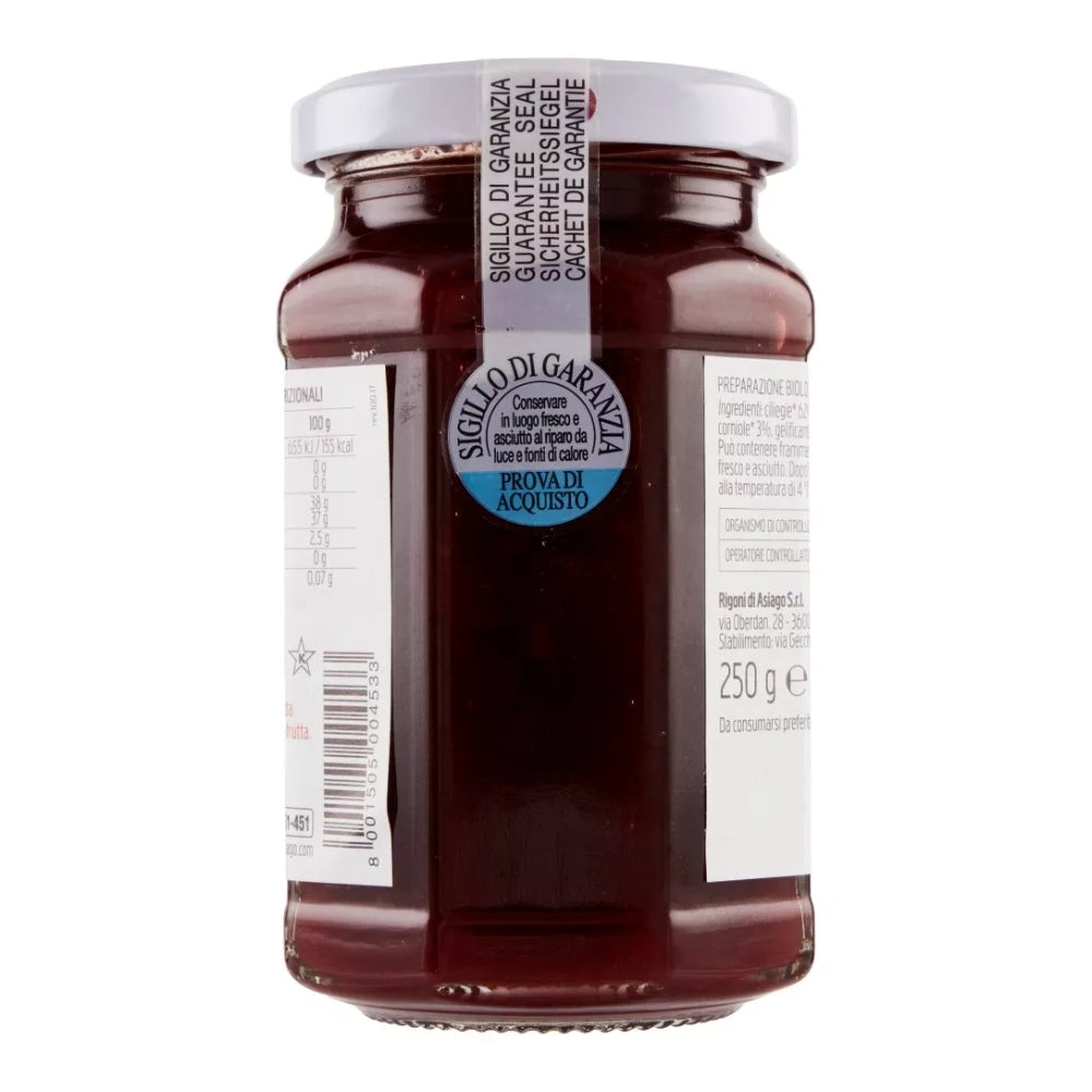 Rigoni di asiago fiordifrutta bio ciliege marmellata in vasetto da 250 grammi
