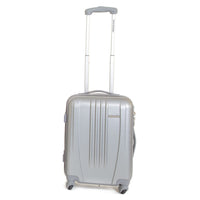 Trolley Valigia Rigido Bagaglio a Mano in ABS 4 TSA Ruote Ravizzoni Jazz Silver