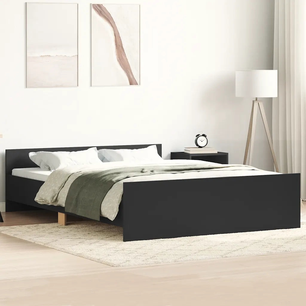Giroletto con Testiera e Pediera Nero 140x190 cmcod mxl 108020