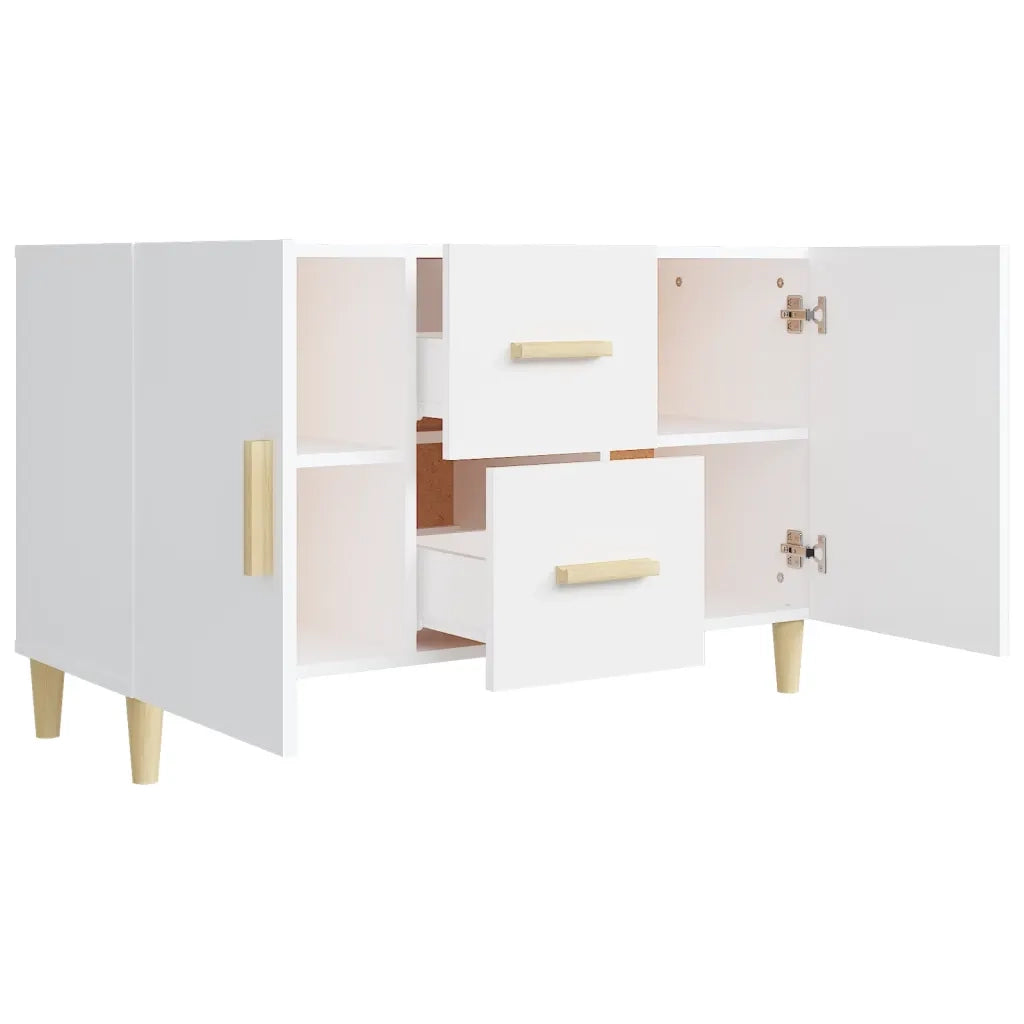 Credenza-Buffet-Armadio da cucina Bianca 100x36x60 cm in Legno Multistrato 273984