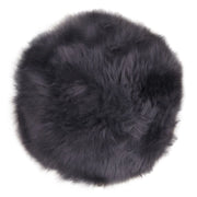 Pouf Lambskin, Grigio, Vera Pelle di Agnello, 35x35x5 cm