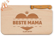 Ideale scelta di regalo per la mamma: tavolo da colazione in legno con incisione - Perfetto per Natale