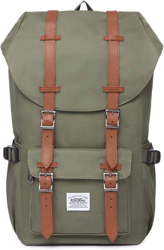 Rugzak per Dama e Signore con Tasca per Laptop fino a 15 pollici per Scuola, Università, Viaggi, Escursioni, 22L (Verde)