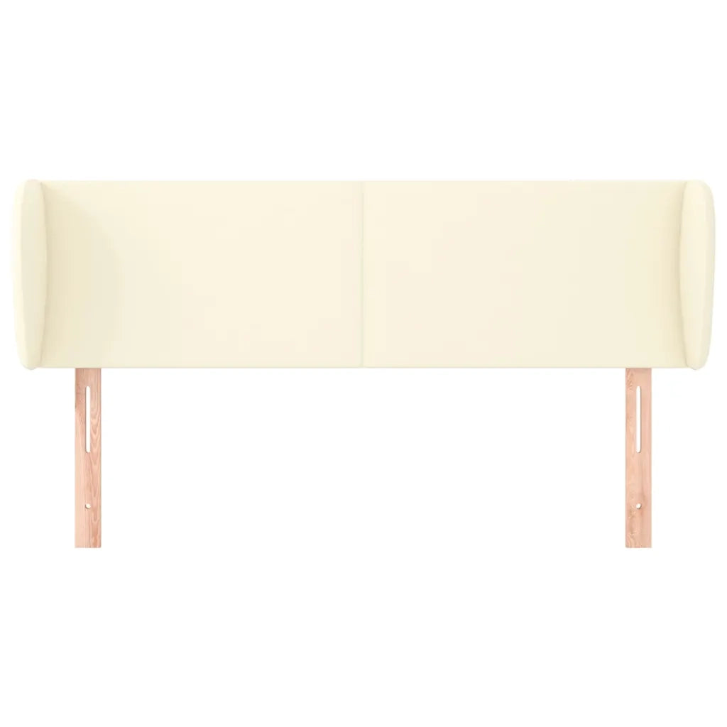 Testiera | Testata ad Orecchio Crema 147x23x78/88 cm in Similpelle
