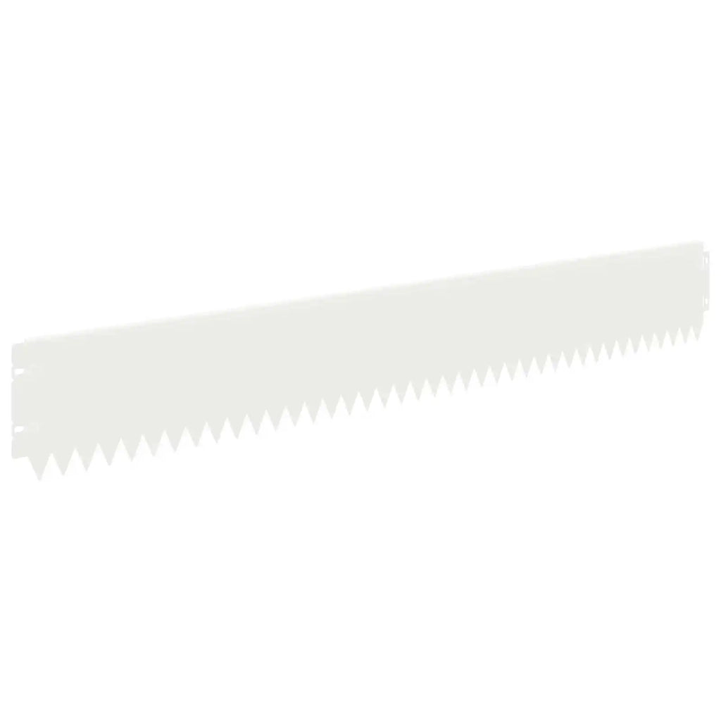 Bordura per Prato 30 pcs 103 x 15 cm Acciaio Bianco 8008355