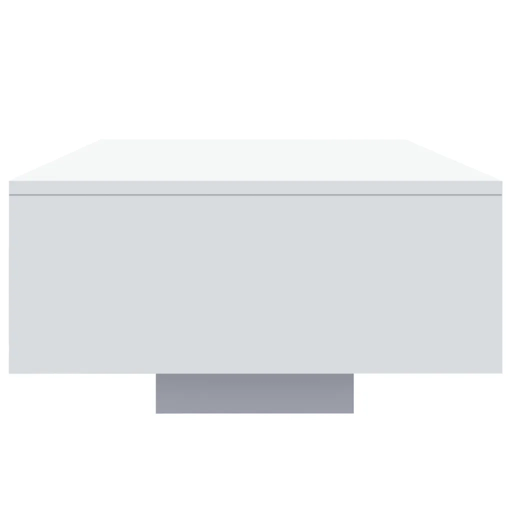 Tavolino da Soggiorno con Luci LED Bianco 85x55x31 cm 836609