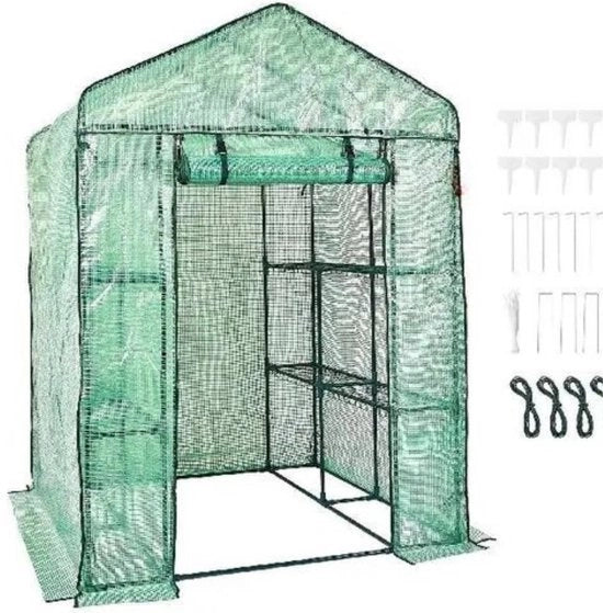 Casa di Cultivo Professionale Verde - Acqua Imprigionata - Con Schede e Maniglie - 215 cm Alto