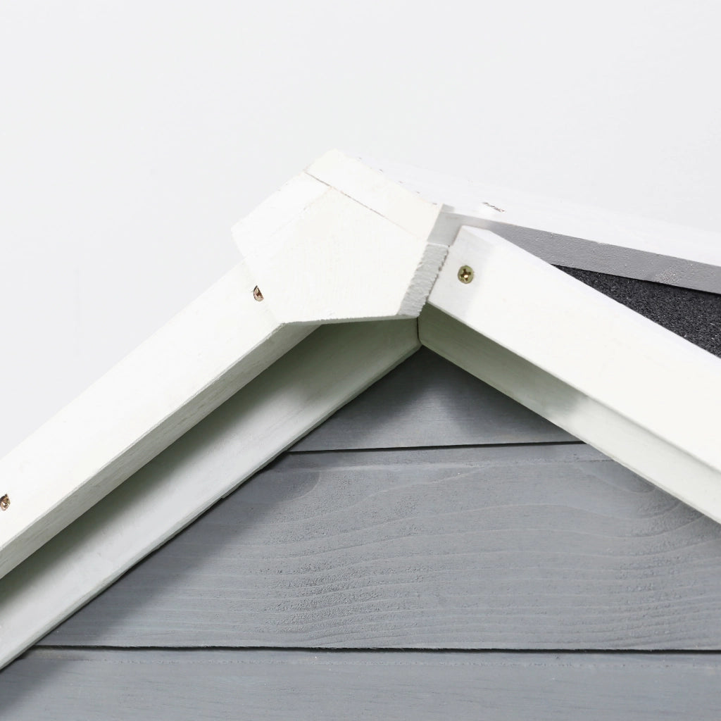 EasyComfort Gabbia per Conigli e Roditori Conigliera da Esterno in Legno Grigio