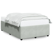Letto matrimoniale | Letto per adulti | Giroletto senza Materasso Grigio Chiaro 120x200 cm Velluto
