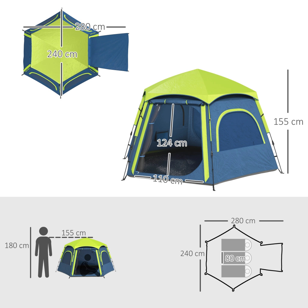 Tenda 4 Posti ¨C zephmum ¨C 280x240x155 cm Blu