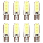 8 Pezzi Lampada Led T10 W5W 10 COB 12V 0.8W 40lm Bianco Freddo 6500K 32mm