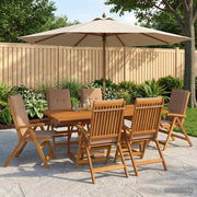 Set da pranzo da giardino 7 pezzi Naturale 3434527