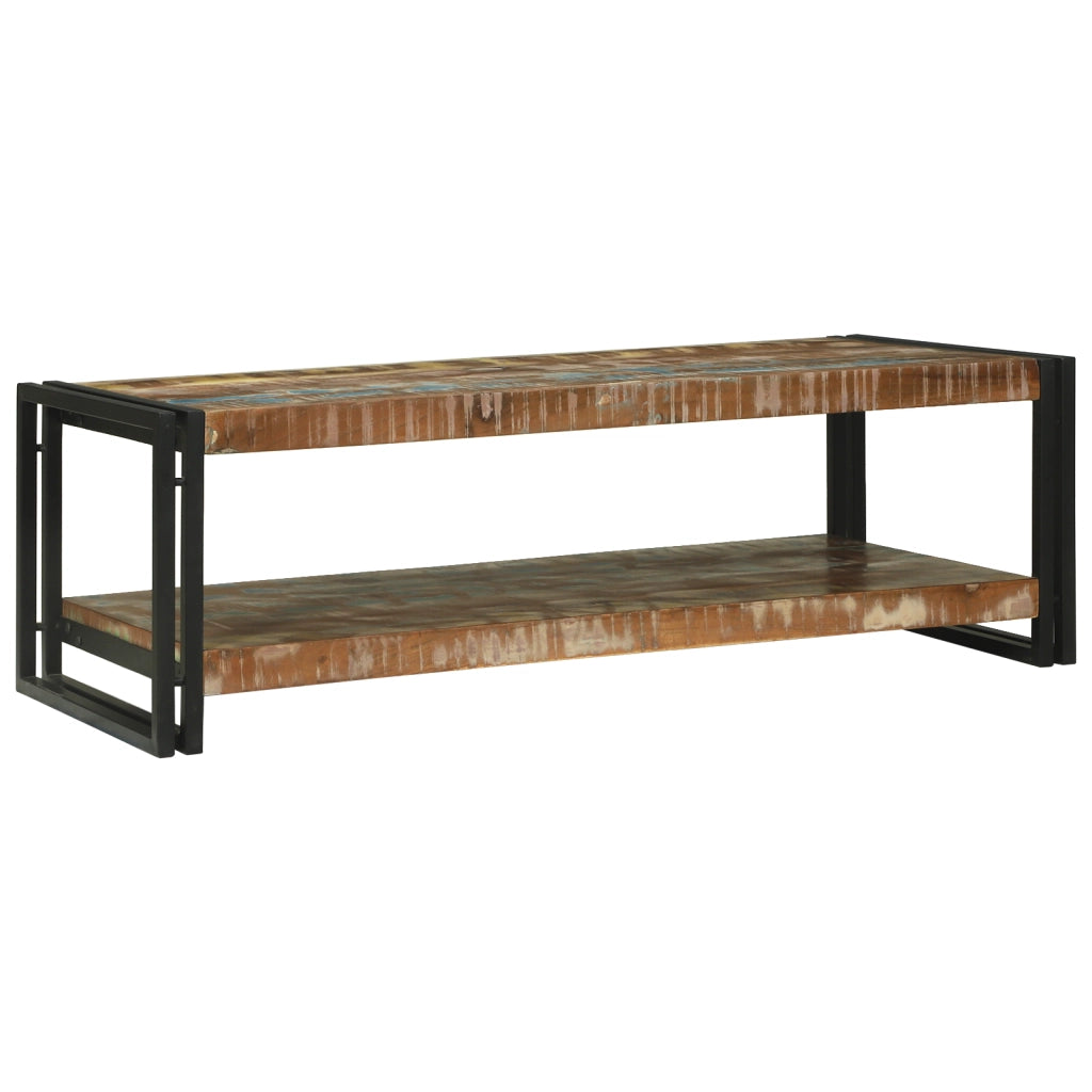 Tavolino da caffÃ¨ Multicolore 120x50x38 cm in Legno Massello di Recupero