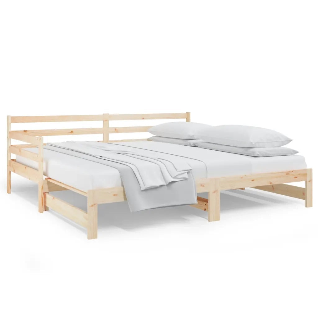 Dormeuse Estraibile 2x(80x200) cm in Legno Massello di Pino 814699