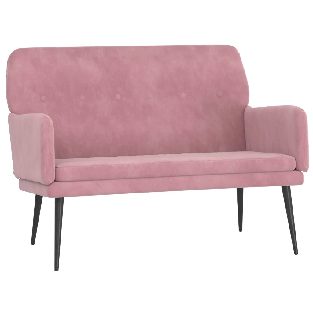 Panca Rosa 108x79x79 cm in Velluto CFW1368599