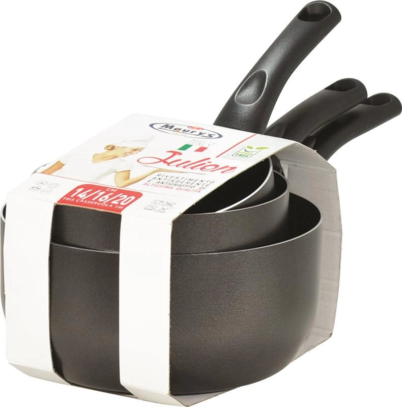 MAURY'S JULIEN TRIS DI CASSERUOLE 14 16 20CM COLORI ASSORTITI