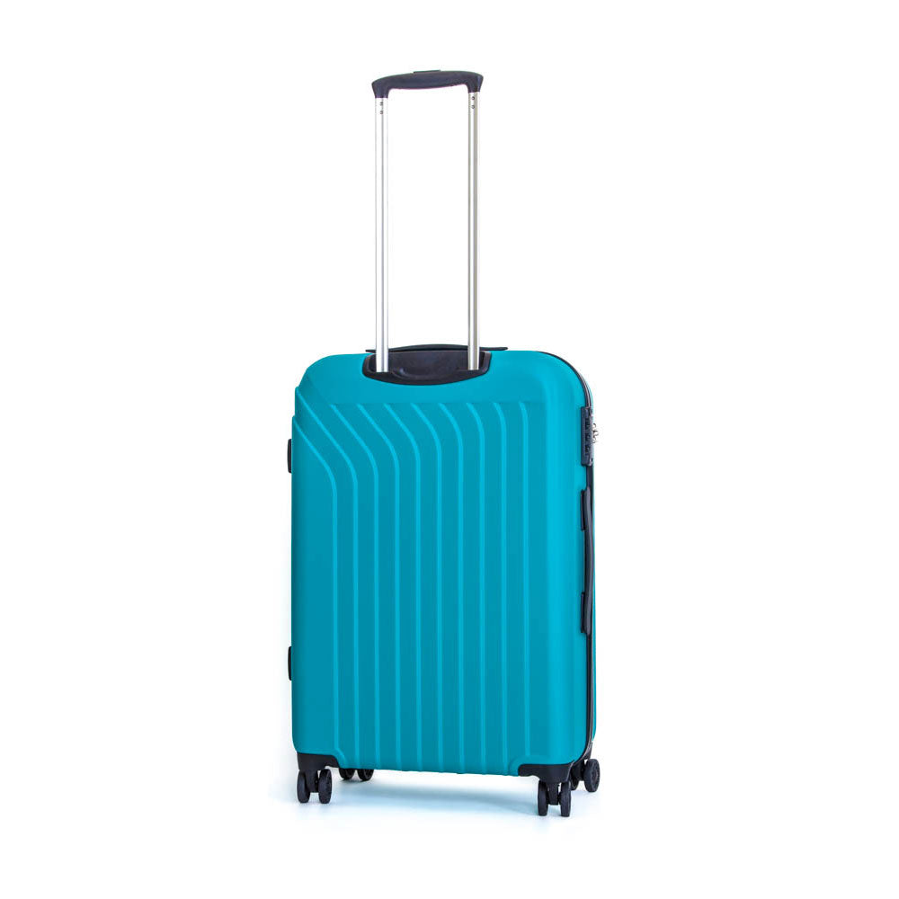 Trolley Valigia Media Rigida in ABS 4 Ruote TSA Ravizzoni Cielo Turchese