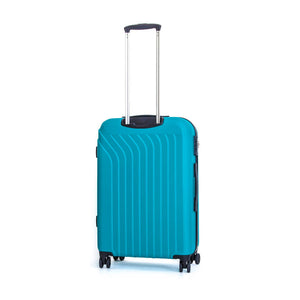 Trolley Valigia Media Rigida in ABS 4 Ruote TSA Ravizzoni Cielo Turchese