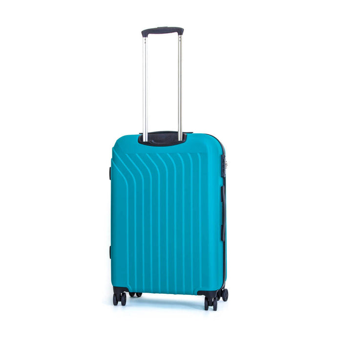 Trolley Valigia Media Rigida in ABS 4 Ruote TSA Ravizzoni Cielo Turchese