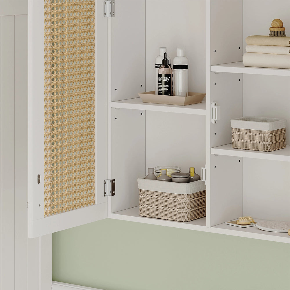 Vicco Specchio contenitore bagno Bianco 68 x 49 cm con 2 porte