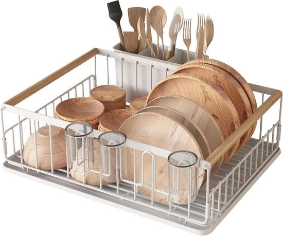 Raccoglitore di gocce - contenitore di gocce - contenitore per utensili - contenitore per liquidi - 43 × 32 × 14 cm - bianco