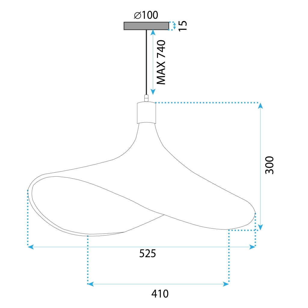 Lampada Da Soffitto Bamboo APP1641-1CP 50cm