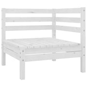 Divani Angolari da Giardino 2 pz in Massello di Pino Bianco 806583