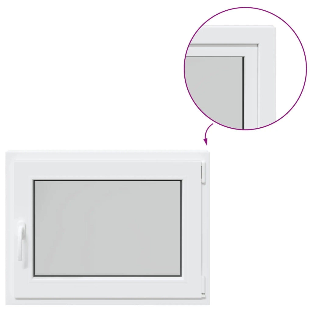 Finestra per Soffitta RISOR 80 x 70 cm PVC e Vetro Bianco CFW7294040