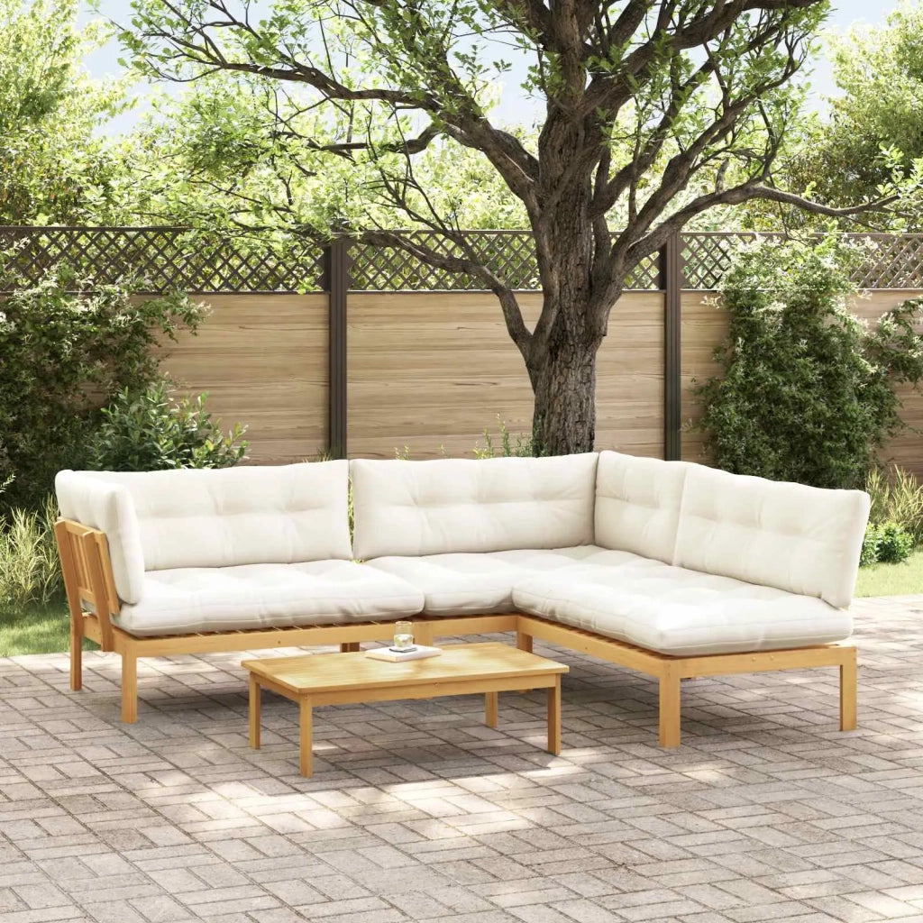 4 Pezzo Unità di divano pallet da giardino 3418261