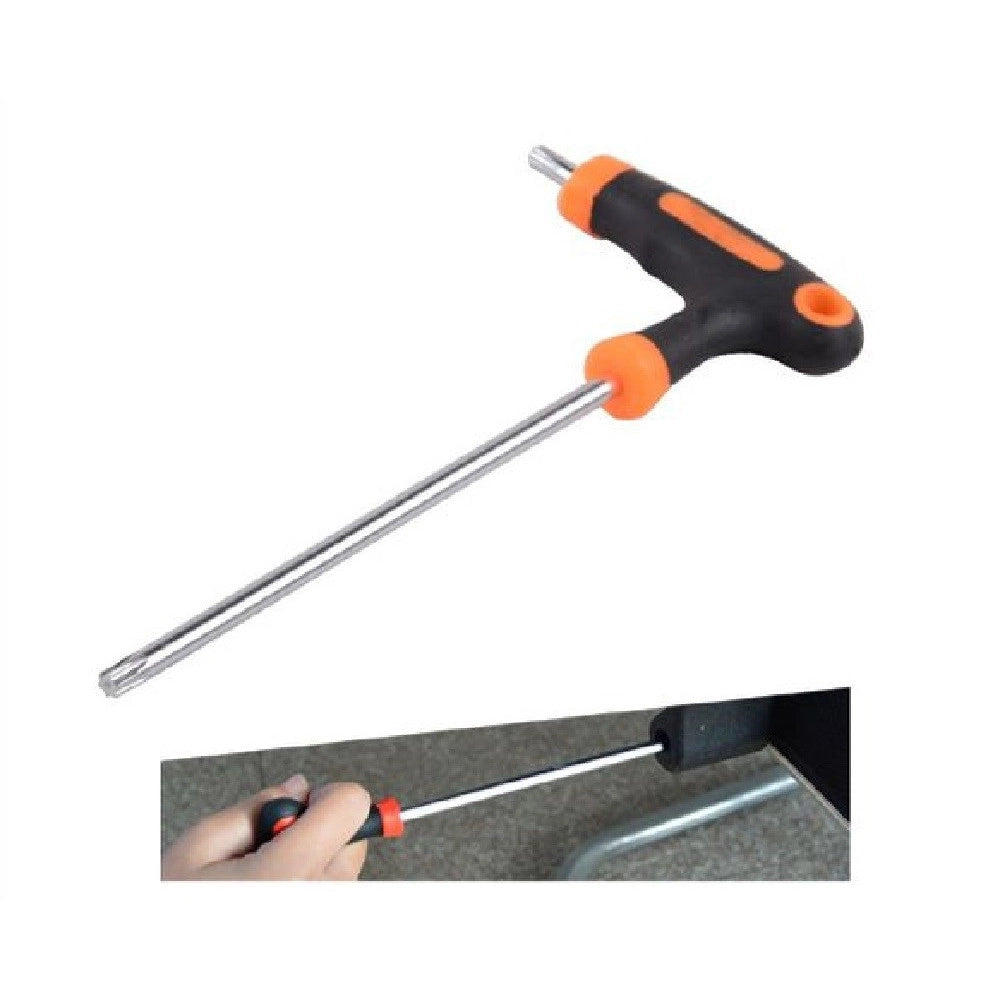 Trade Shop - Chiave Brugola T Trapezoidale Punta Stella T15x100mm Impugnatura Ergonomica 91803 -