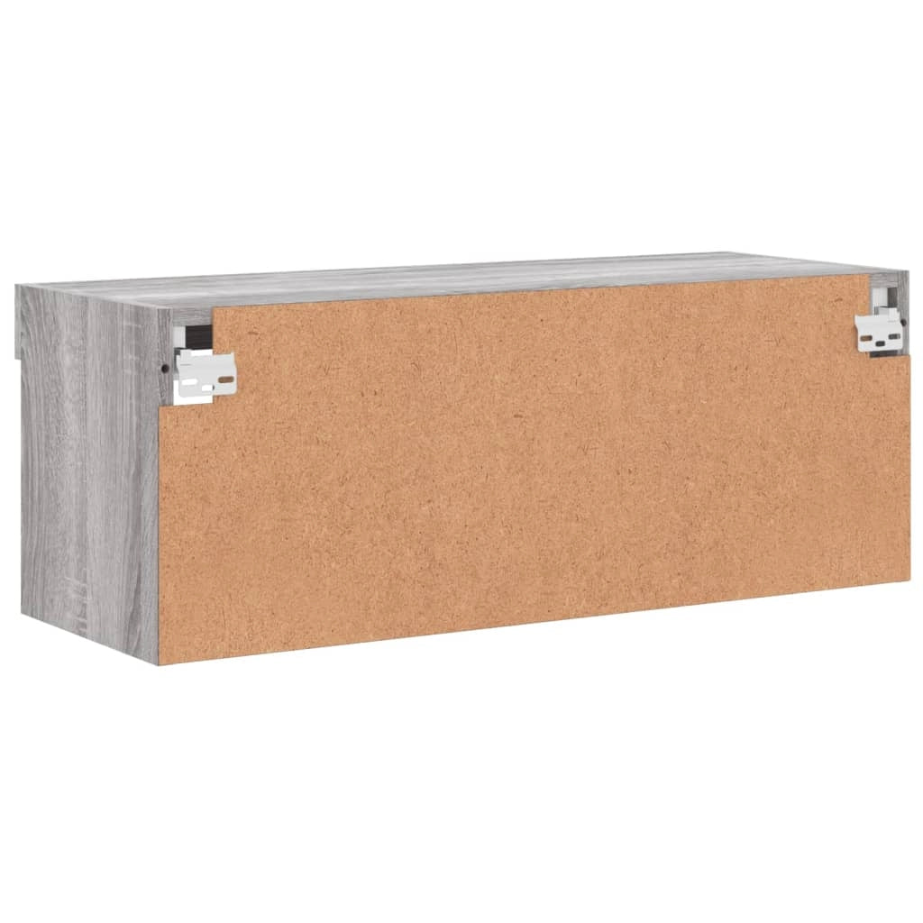 Mobile TV multimediale scaffale TV credenza mobile TV sala da pranzo soggiorno camera da letto con luci LED Sonoma 80 x 30 x 30 cm grigio 02_0026829