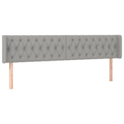 Testiera | Testata ad Orecchio Grigio Chiaro 203x16x78/88 cm in Tessuto