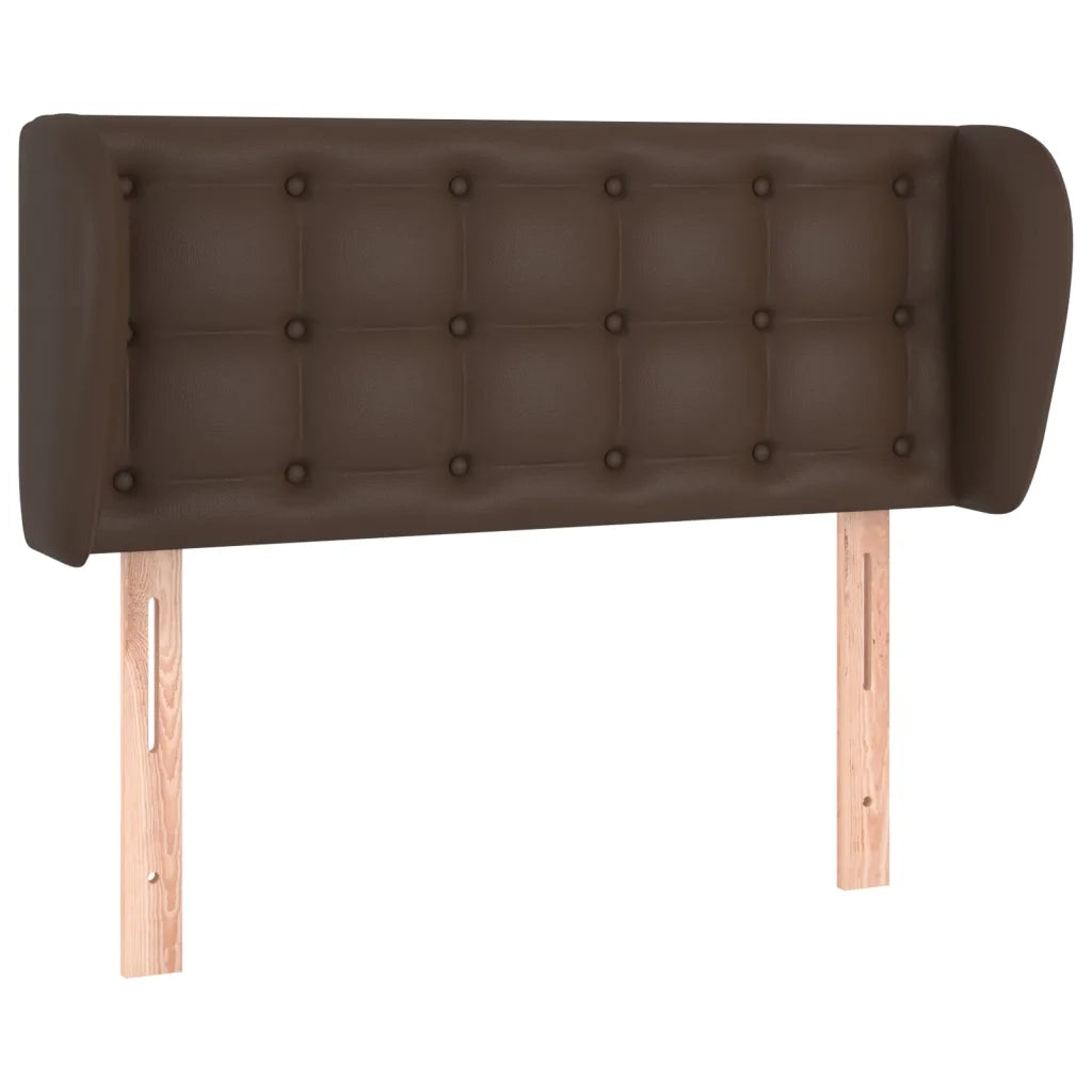 Testiera ad Orecchio Marrone 103x23x78/88 cm in Similpelle