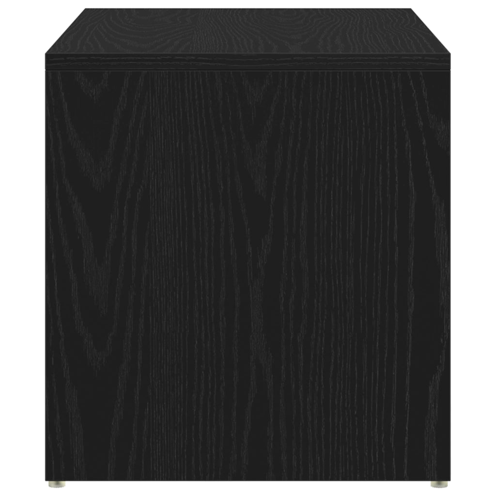 Tavolino  Nero Rovere 59x36x38 cm Legno ingegnerizzato