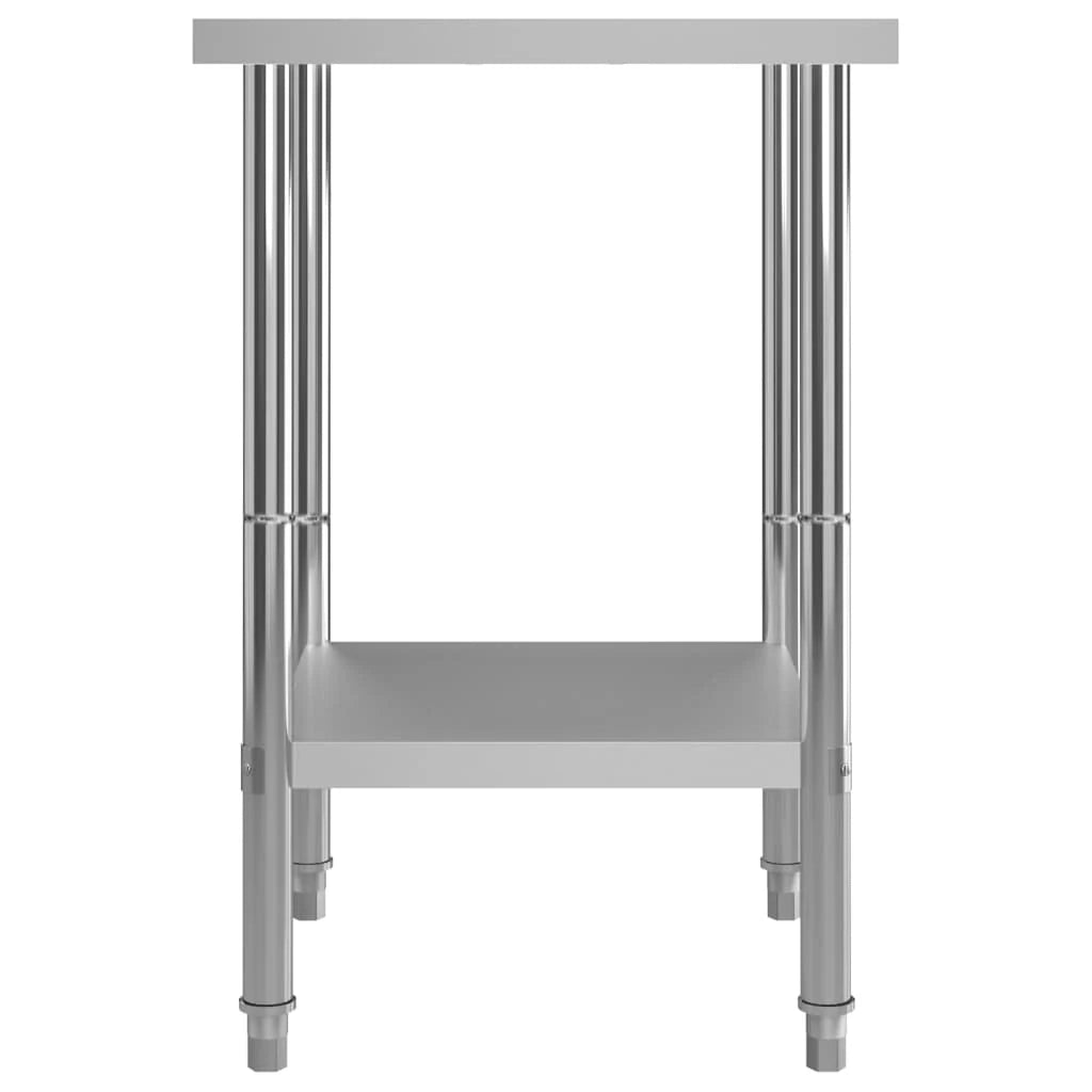 Tavolo da lavoro professionale da cucina 60 x 60 x 85 cm in acciaio inox 02_0045405