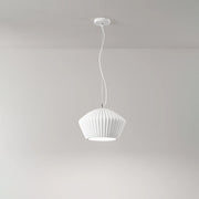 Sospensione Nordica Minea Metallo Gesso Bianco 1 Luce E27 Ip20 D35
