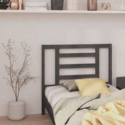 Testiera per Letto Grigia 106x4x100cm in Legno Massello di Pino 818807
