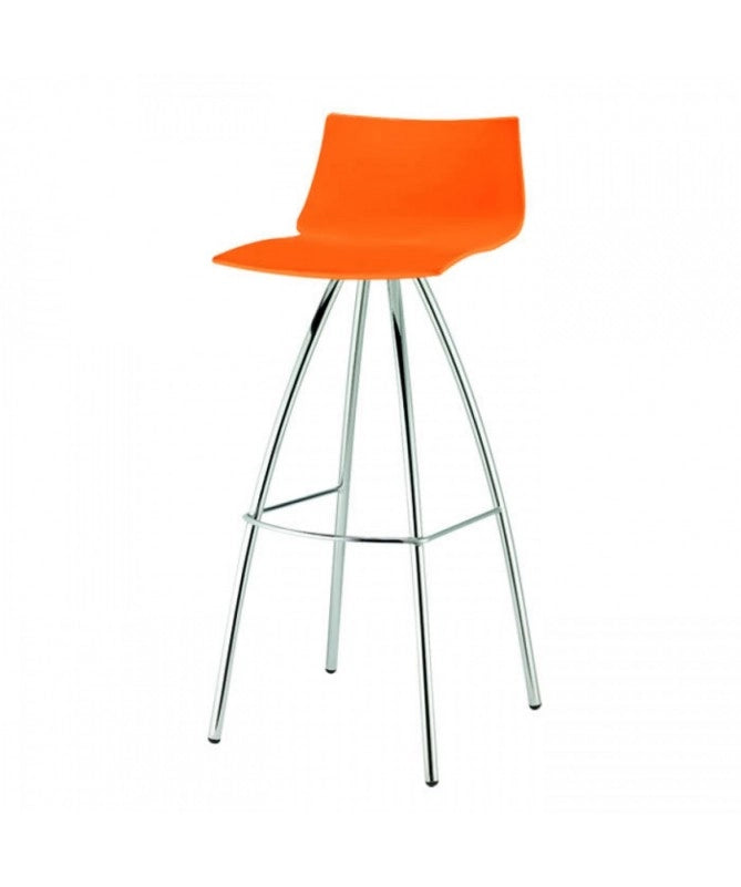 SGABELLI DAY SET DA 4 H. 82 con sedile in TECNOPOLIMERO MADE IN ITALY SCAB DESIGN - Arancione 30