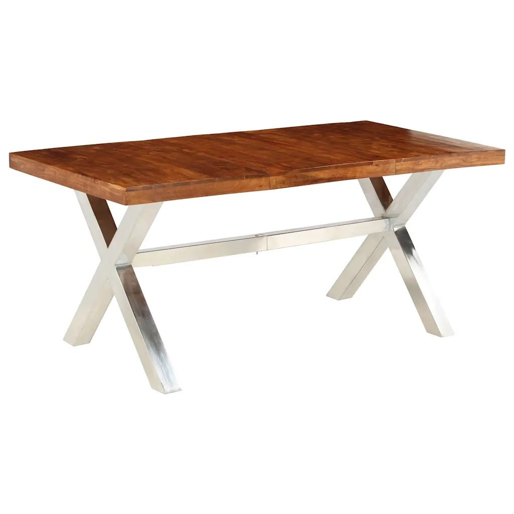 Tavolo in Legno Massello con Finitura in Sheesham 180x90x76 cm