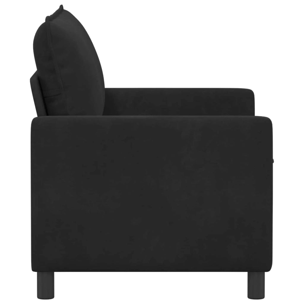 Divano Nero 126 x 81 x 87,5 cm Velluto 42028802