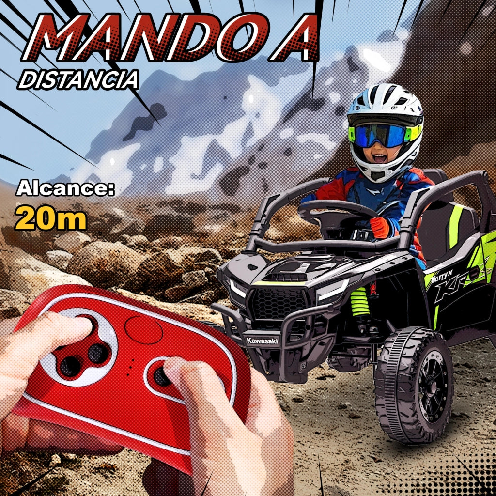 Giocattolo Elettrico per Bambini Kawasaki Teryx KRX 1000 ¨C zephmum ¨C 12V Nero