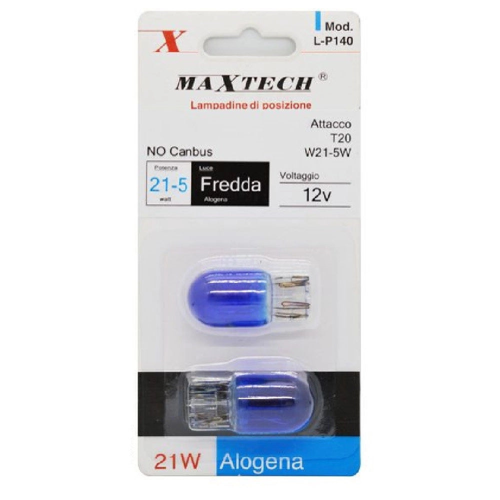 Trade Shop - Lampadine Di Posizione Auto T20 W21-5w 12v Luce Fredda No Canbus Alogena L-p140 -