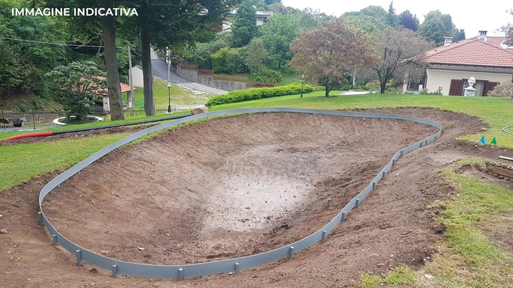 Telo in PVC Rinforzato Effetto Ghiaino 3,2x2m per Laghetti Naturale