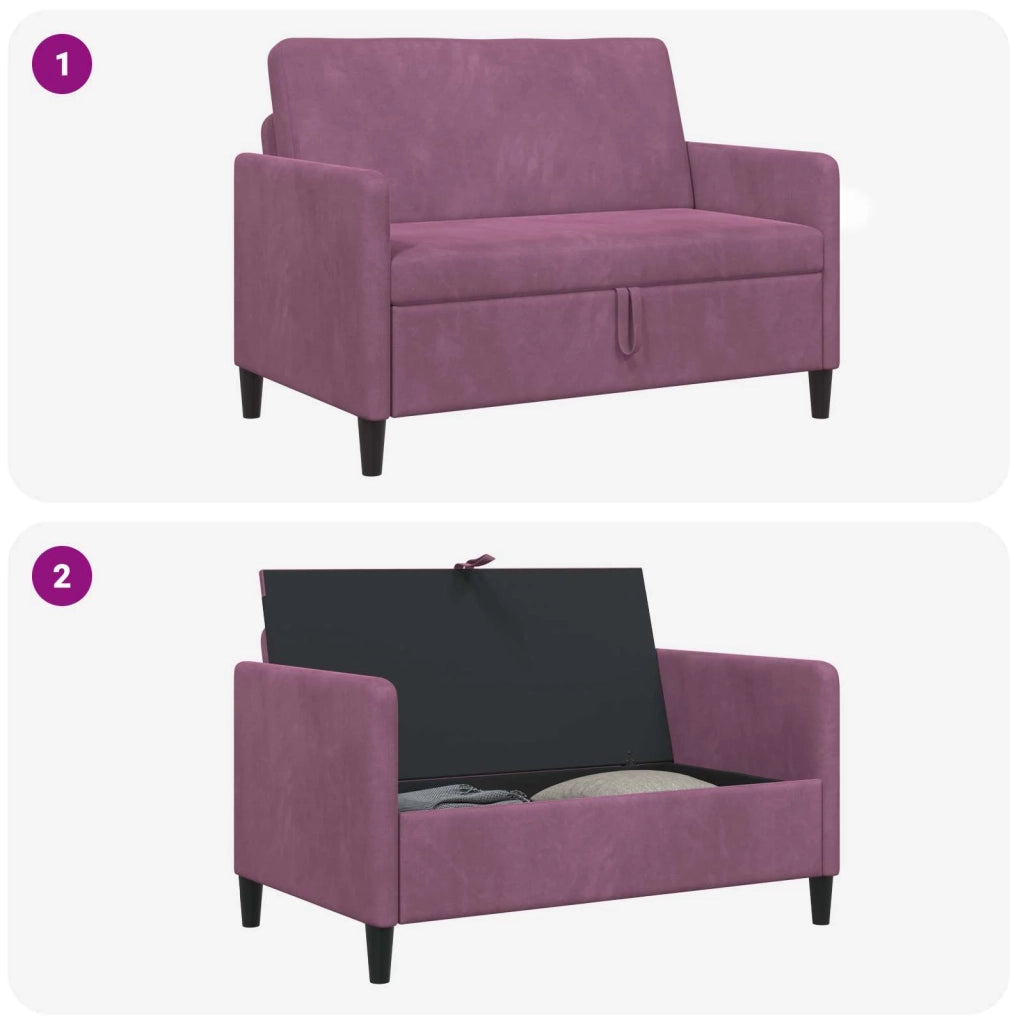 Divano con Storage Viola 122 x 78 x 87 cm Poliestere 42036918