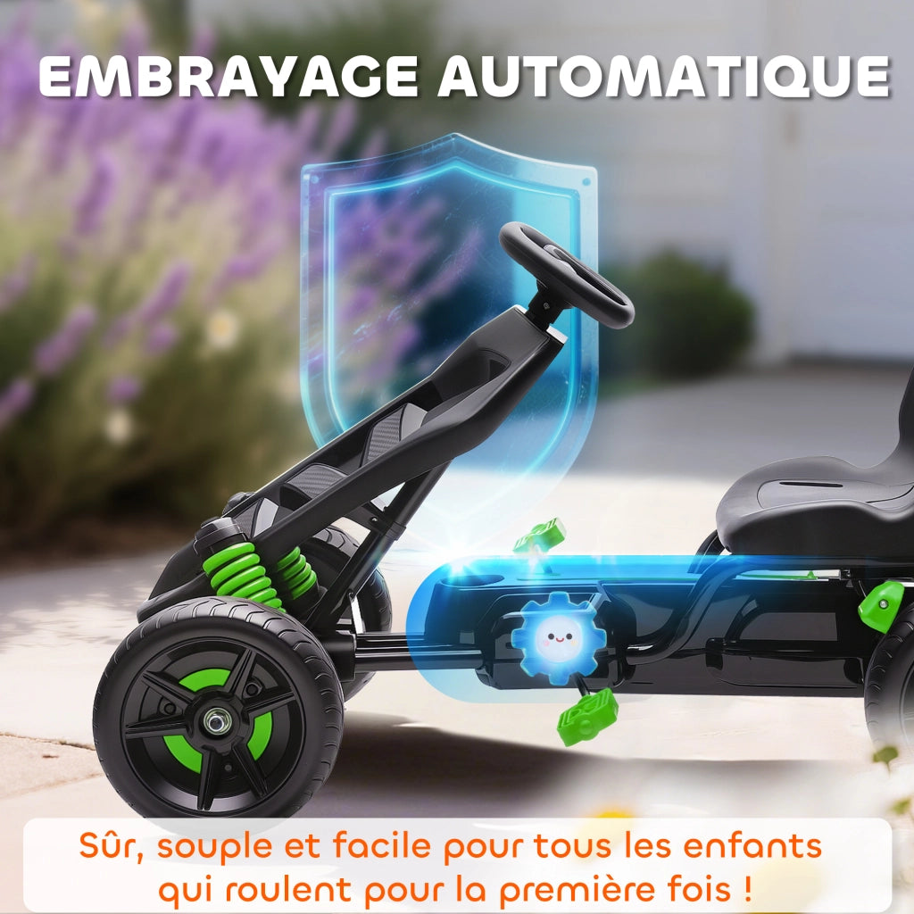 Go Kart Bambini 3-6 Anni ¨C Zephmum ¨C Verde con Ruote EVA