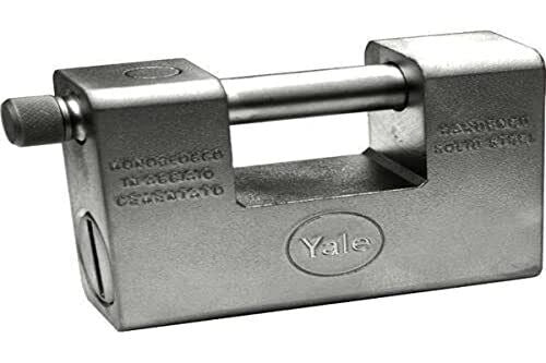 Yale Y1640185 Lucchetto Antiscasso in Acciaio Carbonitrurato con Gancio Temprato da 18 mm 3 Chiavi incluse colore Nero