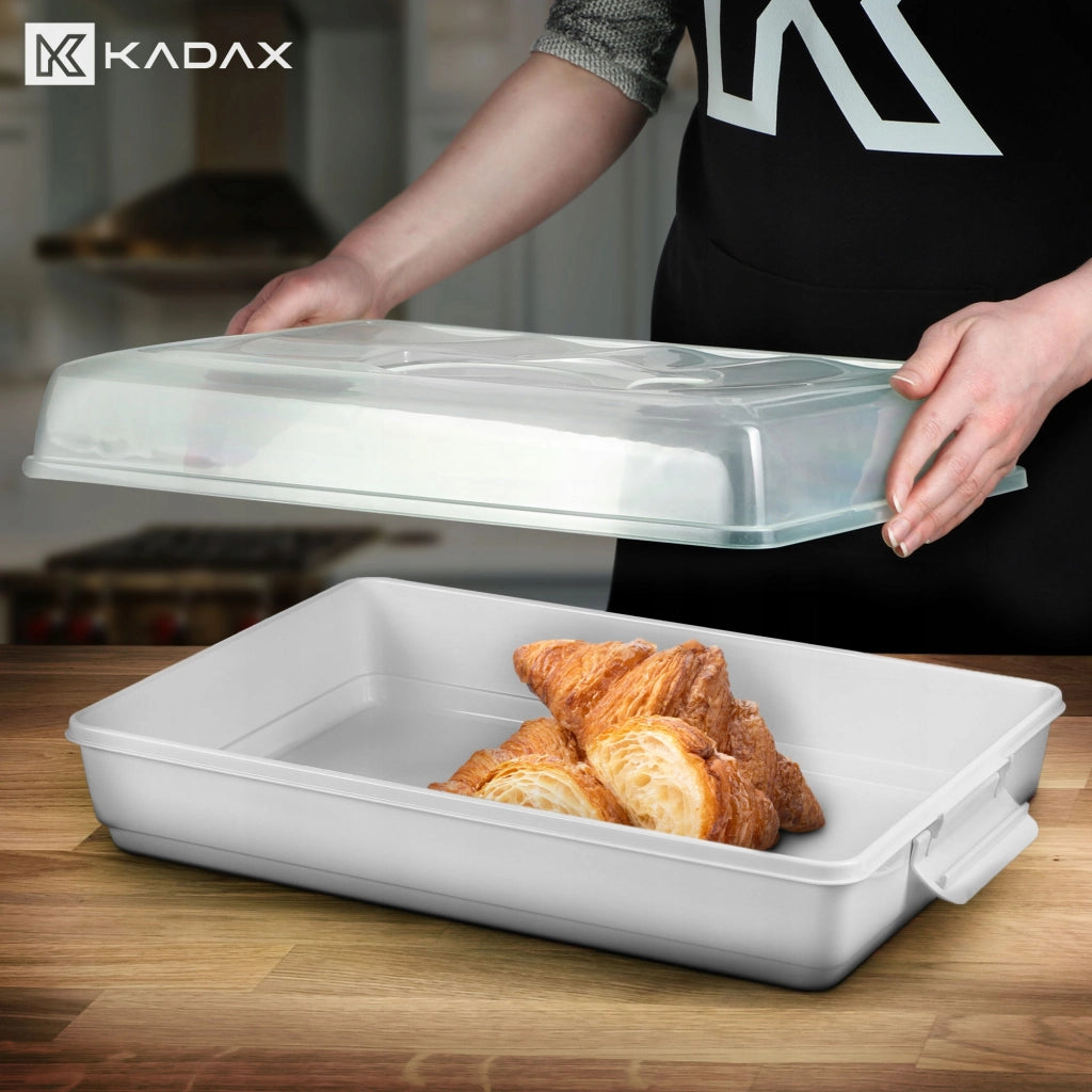 Contenitore rettangolare in plastica KADAX per torte, pasticcini, scatola per torte, grande