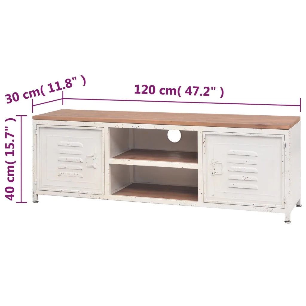 Mobile TV 120x30x40 cm Bianco 245457