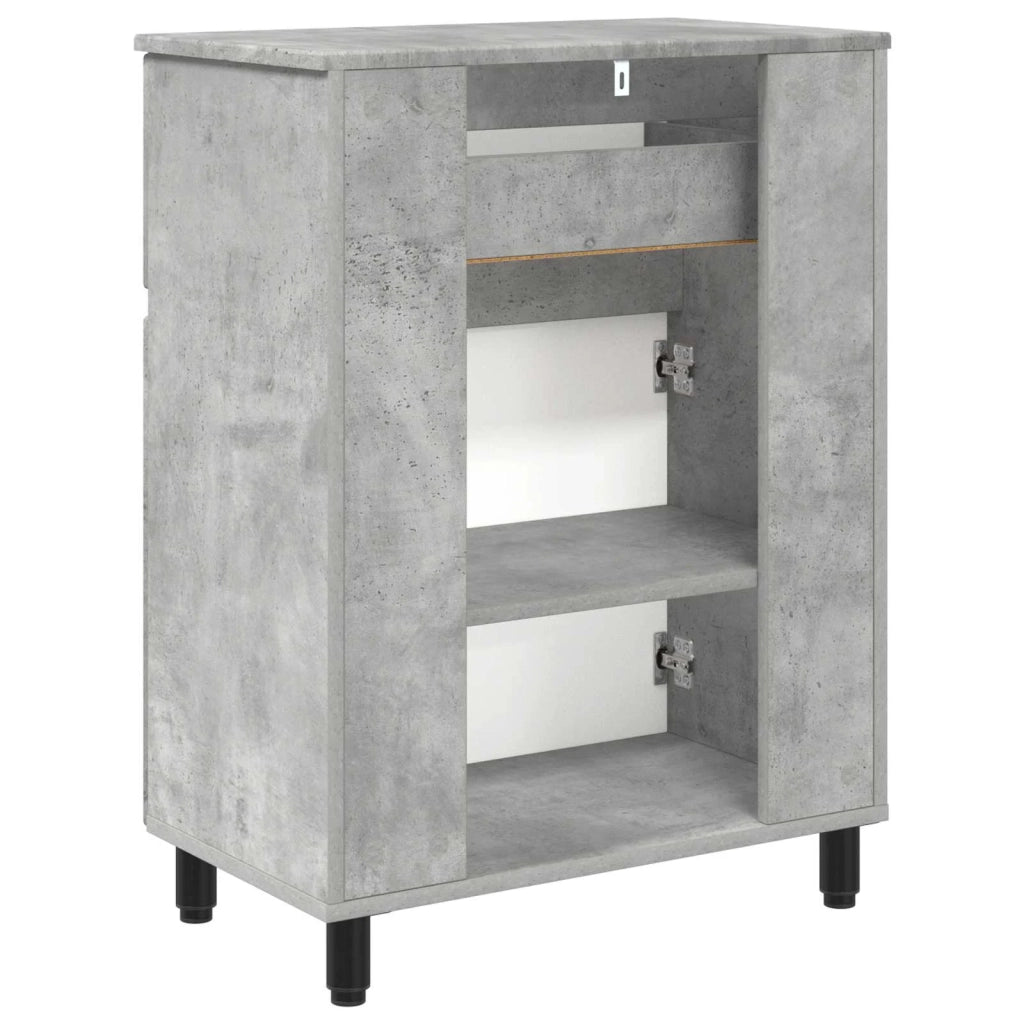 Mobiletto da bagno Grigio Cemento 60 x 35 x 80 cm 889418