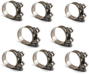 Set di viti a serraggio da 8 - Acciaio inossidabile - Diametro 17-19mm - Antiruggine - Resistente alla corrosione - Lunga durata